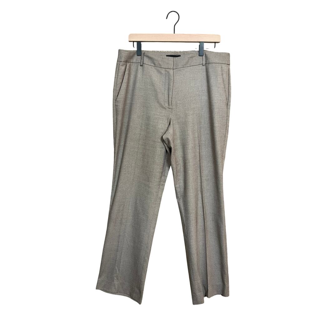 Talbots Heritage Dress Pants Linen Blend Beige Tan High Rise Stretch Size 12